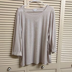 J.jill 3x Cream Velvet Women's Top